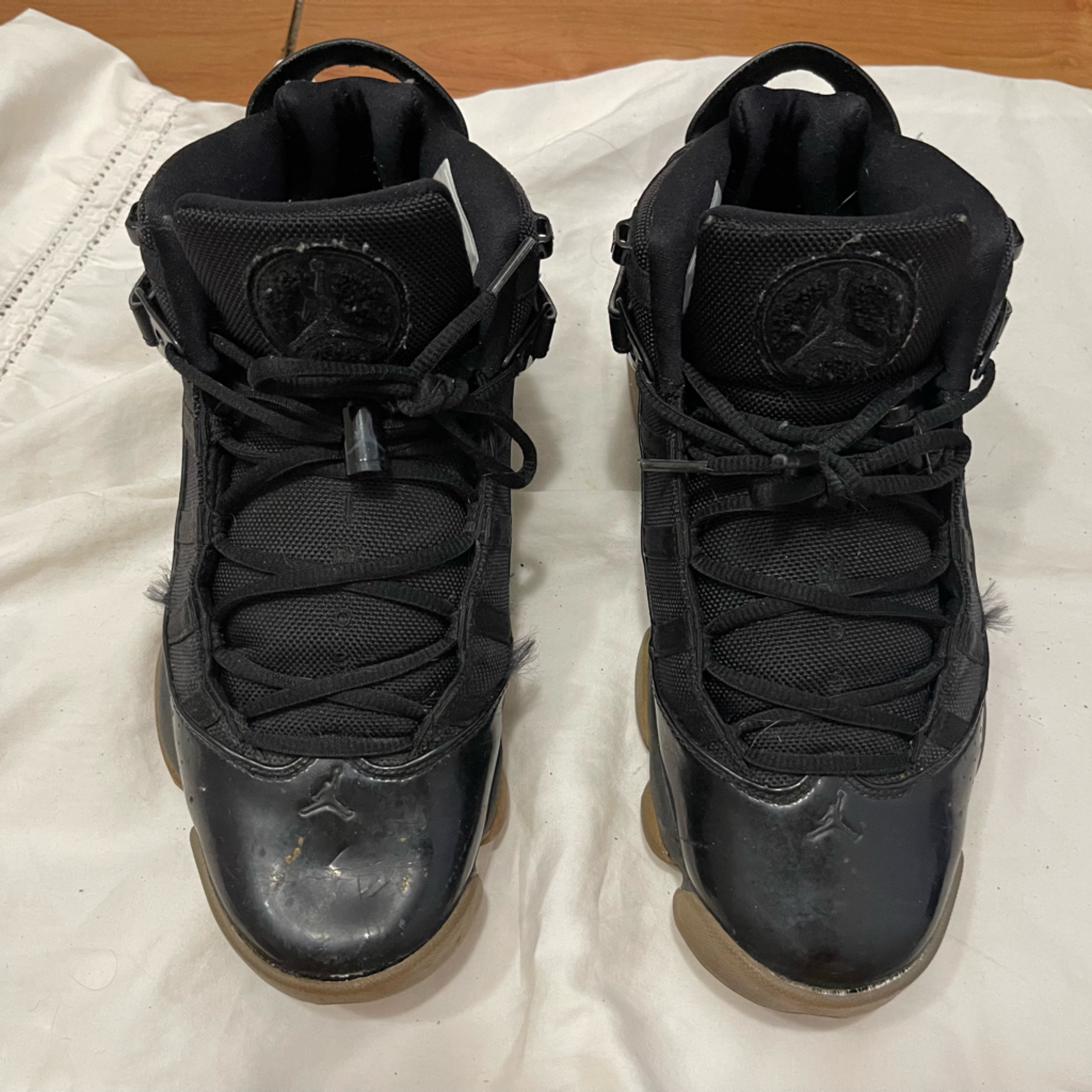 Nike Air Jordan Rings Men's Black Basketball Sneakers - High-Top Performance